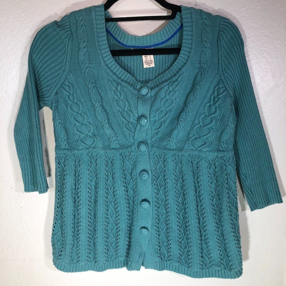 DKNY Petites Knit Sweater Cardigan - Large